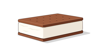 Deliciously cool vanilla ice cream sandwiched between two perfect chocolate wafer cookies a delightful dessert treat