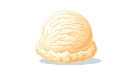 Deliciously creamy dessert scoop illustration capturing a classic frozen treat with elegant simplicity and appealing texture on a bright white