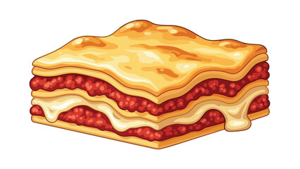 Delicious layered pasta dish with rich bolognese sauce and creamy b&eacute;chamel, an iconic Italian culinary comfort food creation perfect for any