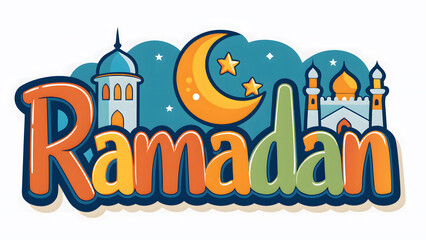 Elegant Ramadan Typography Design with Islamic Calligraphy & Festive Glow
