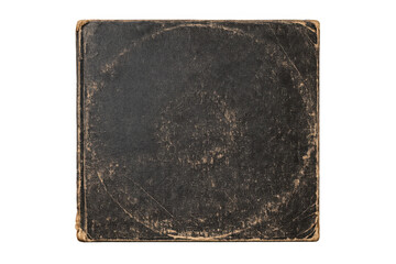 Blank grunge record sleeve mock up with dirty texture, vintage album cover paper, retro music concept