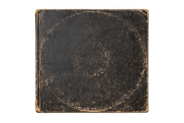 Blank grunge record sleeve mock up with dirty texture, vintage album cover paper, retro music concept