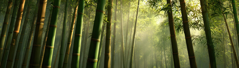 Exploring tranquil bamboo forests serene nature escape landscape photography lush environment elevated perspective peaceful retreat