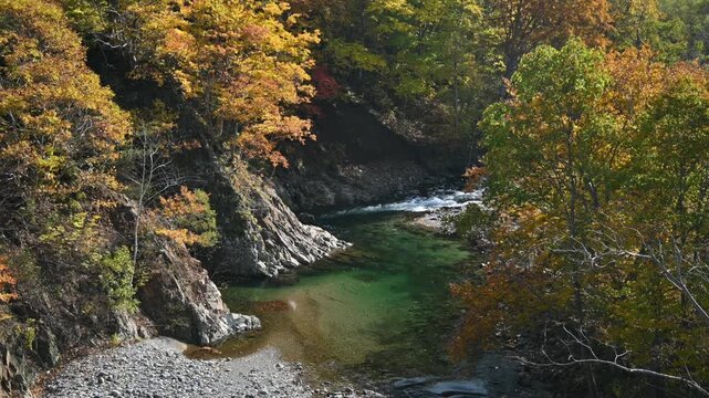 秋の渓流