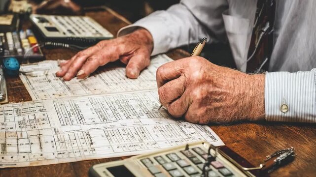 Medium shot of professional using OCR software to convert printed text from old records into editable digital data in a modern workspace