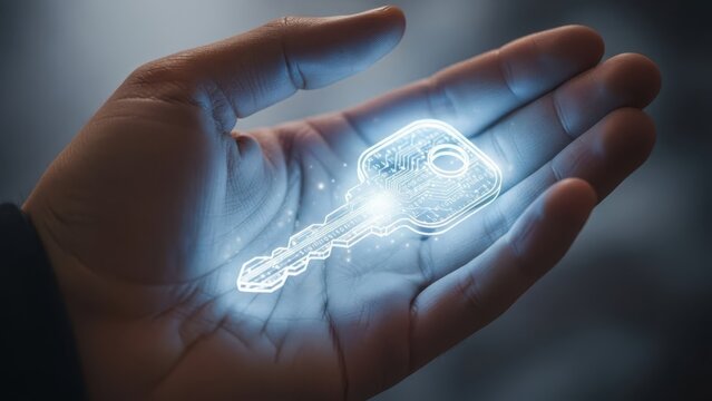 Digital key in hand