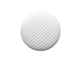 White circular textured disc isolated on transparent background