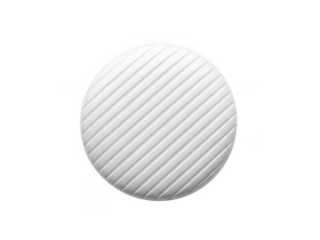 White circular textured disc isolated on transparent background