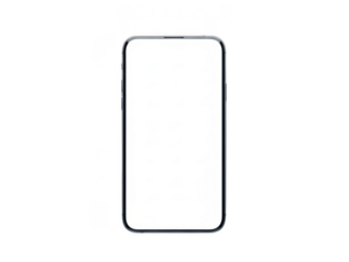 Blank smartphone screen isolated on transparent background