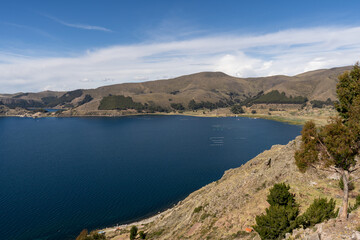 Obraz premium views of lake titicaca