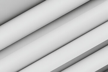Modern Minimalist Abstract Background with Dynamic Diagonal White and Grey Stripes Creating a Clean Pattern.