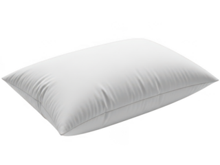White pillow on white background isolated on transparent background