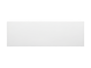 Empty white rectangle isolated on transparent background