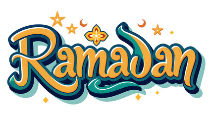 Elegant Ramadan Typography Design with Islamic Calligraphy & Festive Glow