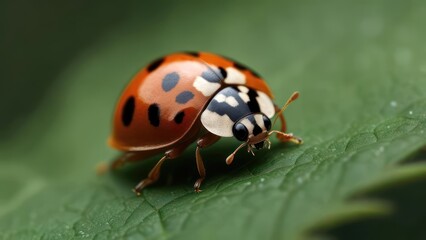 Fototapeta premium Ladybug on a leaf