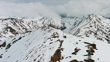 Snow Alp mountain range landscape