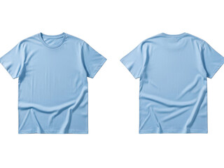 Light blue t-shirt display isolated on transparent background