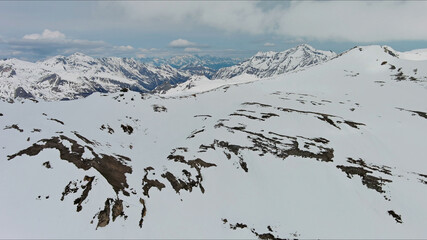 Snow Alp mountain range landscape