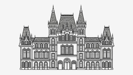 An intricate illustration depicts a majestic castle with towers and turrets standing proudly. © SiyamolHasan