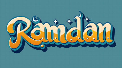 Elegant Ramadan Typography Design with Islamic Calligraphy & Festive Glow