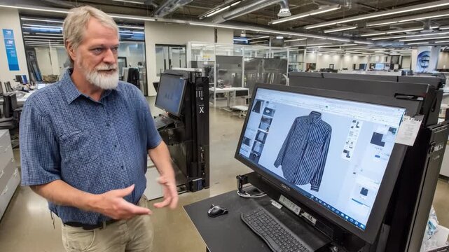Medium shot of a retoucher adjusting color balance on a highresolution screen to enhance product vibrancy and visual appeal for commercial use.