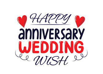 Thank you greeting text design with  Happy Anniversary  wedding wish