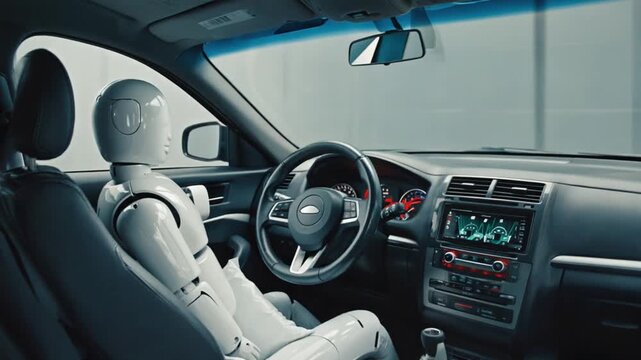 Dummy in a crash test.