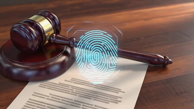 Fingerprint in a court.