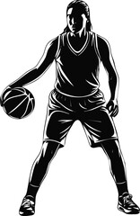 Fototapeta premium basketball player silhouette