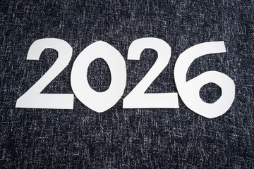 Background with the date of the current year, 2026.
