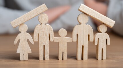 Models of Children and Families in a Social Care Environment With Structure and Lighting Suitable for Care Activities and Support Programs