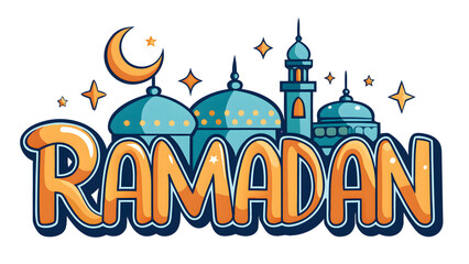 Elegant Ramadan Typography Design with Islamic Calligraphy & Festive Glow