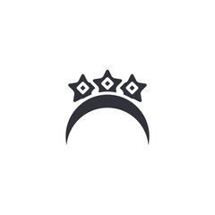 Obraz premium Crown styled hat icon representing royal headwear, luxury fashion accessories, or premium costume elements in minimalist design.