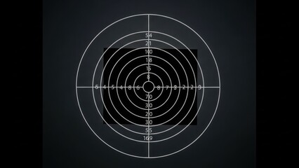 Graphic of a circular target with crosshairs and labeled concentric rings