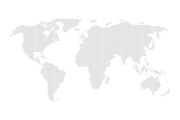 Detailed world map vector illustration
