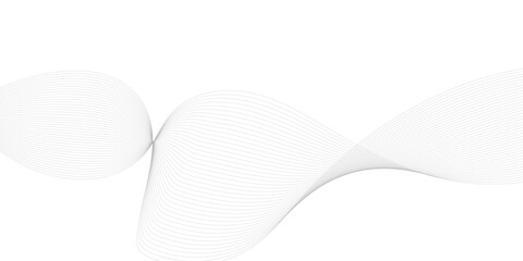 Dynamic abstract curved grey waves with soft transparent layering sweep across a white canvas, forming a refined line-art pattern that enhances technology visuals, corporate graphics, data dashboards, © Ahmad Araf