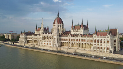 Fototapeta premium Hungarian Parliament building on Danube river