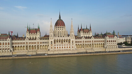 Fototapeta premium Hungarian Parliament building on Danube river