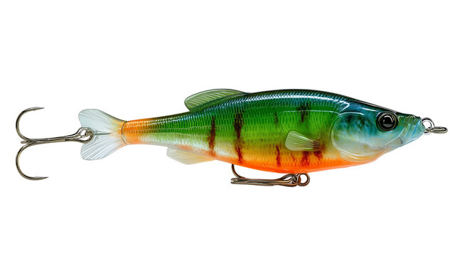 Realistic Fishing Lure Shaped Like a Perch bait artificial bait isolated on a transparent background