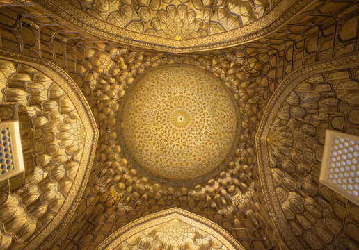  Tuman Aka, part of Shah-i-Zinda Necropolis in Samarkand, Uzbekistan as one of the islamic heritage