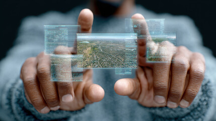 Digital literacy intelligence science imagination future glass interface hologram display