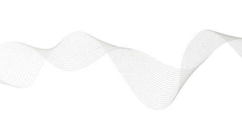 Fototapeta premium Abstract white blend wave curve line and white background texture. digital frequency track equalizer. modern abstract glowing wave background. 