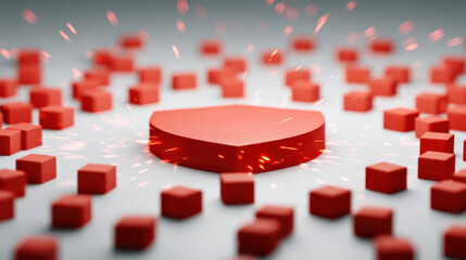 Digital literacy intelligence science imagination future shield concept sparks