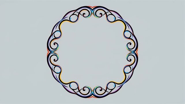 Animated Ornamental Circular Frames Transitioning Across Screen for Creative Projects