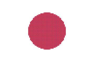 Flag of Japan pixel art of dots
