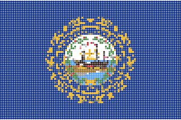 Flag of New Hampshire pixel art of dots