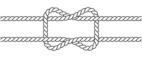Infinity rope curve symbol. Vector illustration.