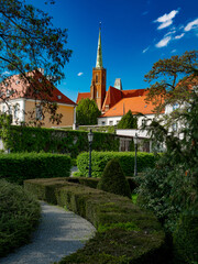 2025-04-22; View of Tumski Island in spring, Wroclaw, Poland