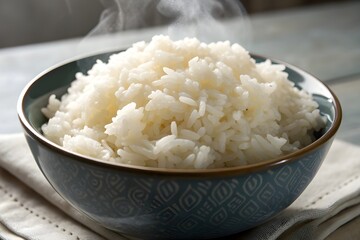 Grain white rice in a bowl