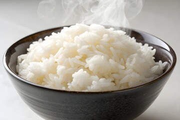 Grain white rice in a bowl